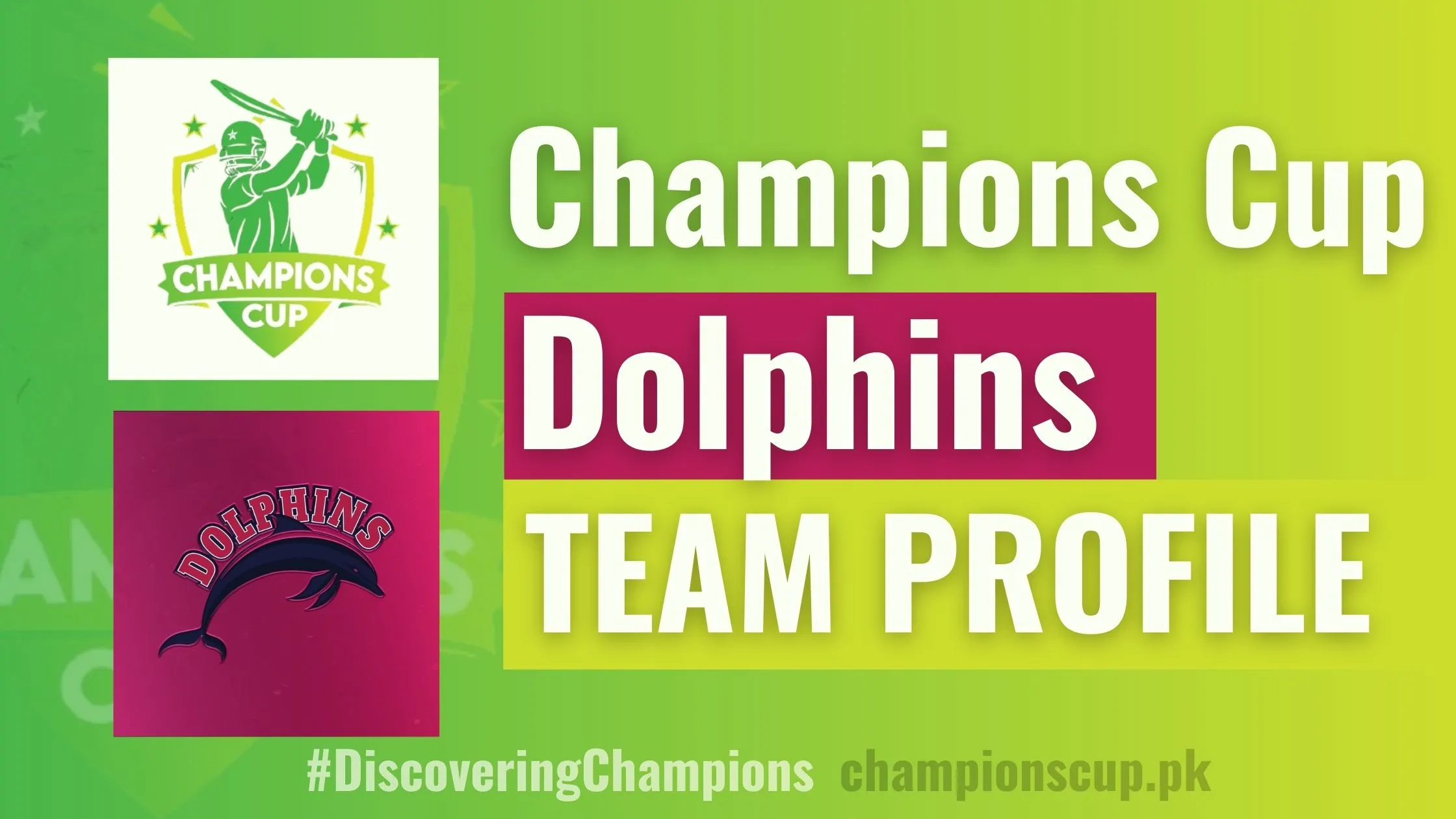 PAKISTAN CHAMPIONS CUP dolphins team profile