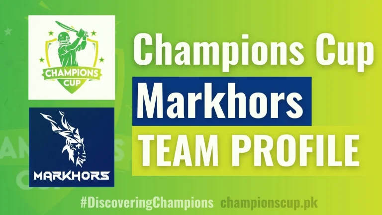 PAKISTAN CHAMPIONS CUP markhors team profile