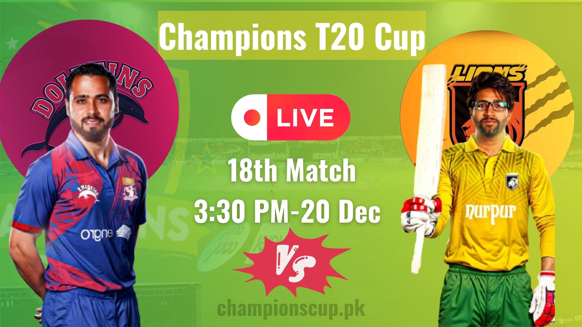 Dolphins vs Lions Live Streaming | 18th Match Champions T20 Cup