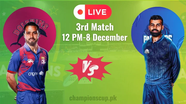 Dolphins vs Panthers Live Streaming 3rd Match Champions T20 Cup