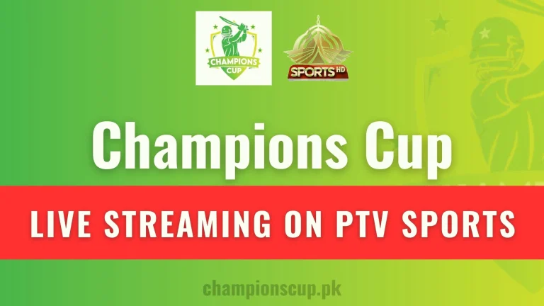 Watch Pakistan Champions T20 Cup Live Steaming on PTV Sports